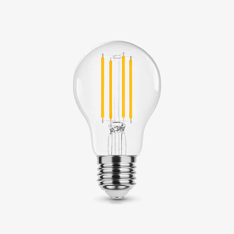 Staklena dimabilna filament LED žarulja E27 8W A60