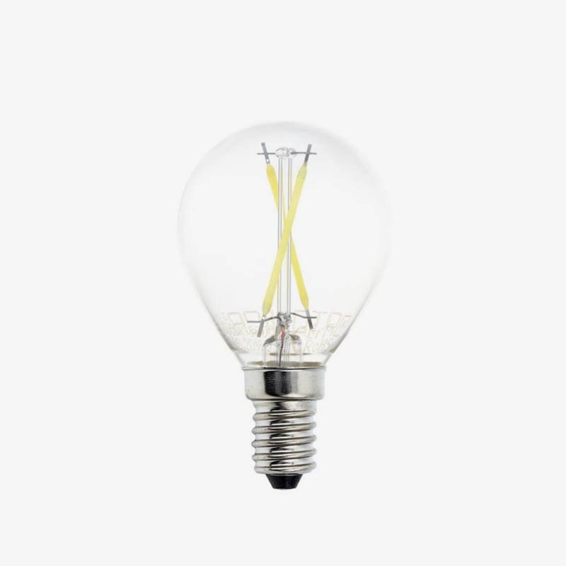 Filament LED žarulja E14 2W svijeća G45