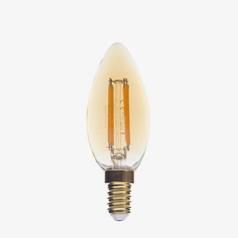 LED žarulja E14 4W svijeća C35 zlatno staklo