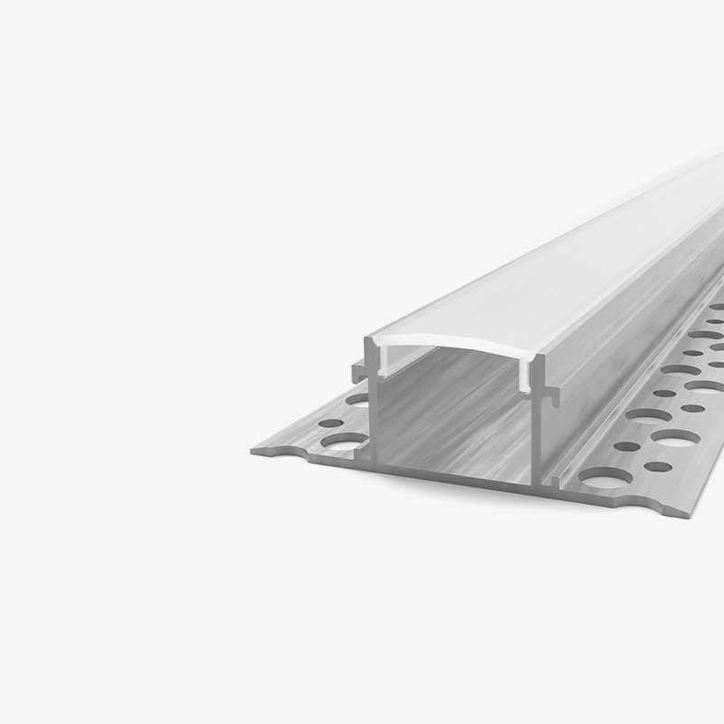 Ugradbeni aluminijski profil za LED traku opalno bijeli difuzor 12.4 x 9 mm x 53 mm - Knauf ugradnja