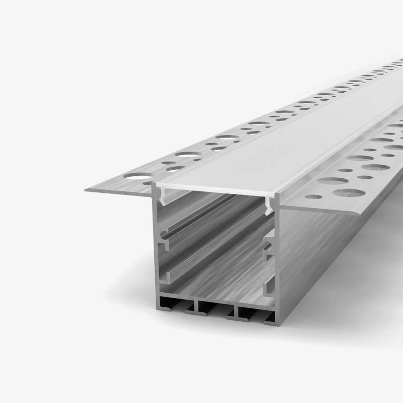 Ugradbeni aluminijski profil za LED traku opalno bijeli difuzor 72.0 x 35.0 x 35.0 mm - Knauf ugradnja