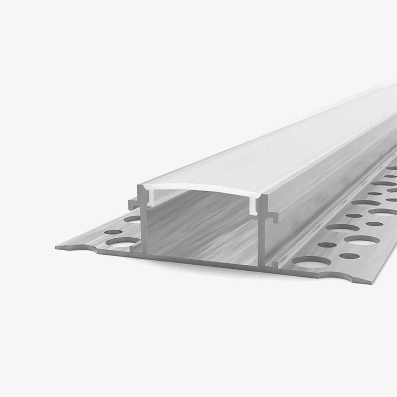 Ugradbeni aluminijski profil za za LED traku opalno bijeli difuzor 54.6x12.4x14.8 mm - Knauf ugradnja