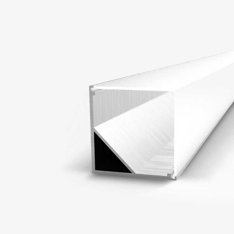 Kutni aluminijski profil za LED traku četvrtasti opalno bijeli difuzor 16.0 x 16.0 mm (2)