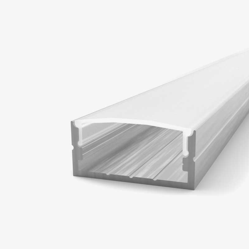 Nadgradni aluminijski profil opalno bijeli difuzor 23.5 x 9.8 mm
