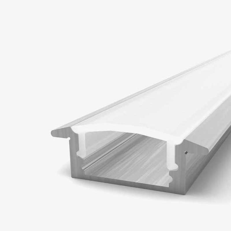 Ugradbeni aluminijski profil za LED traku opalno bijeli difuzor 21.5 x 9.8 mm
