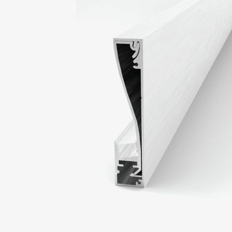 Nadgradni zidni aluminijski profil za LED traku opalno bijeli difuzor 80.0 x 18.0 mm