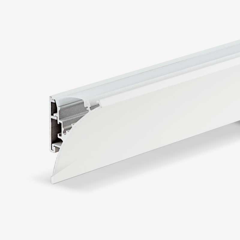 Nadgradni bijeli zidni aluminijski profil za LED traku opalno bijeli difuzor 46 x 36 x 2000 mm