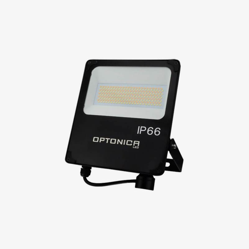 Crni LED reflektor 100W 10000 lm IP66 CCT podesiva boja svjetlosti